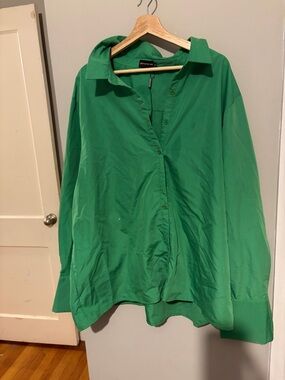 PrettyLittleThing Bright Green Button-Down Shirt